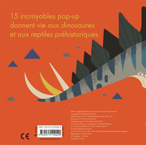 Mon premier pop-up dinosaures - Owen Davey-Gallimard Jeunesse-Super Châtaigne-Livres & Cie : Product type
