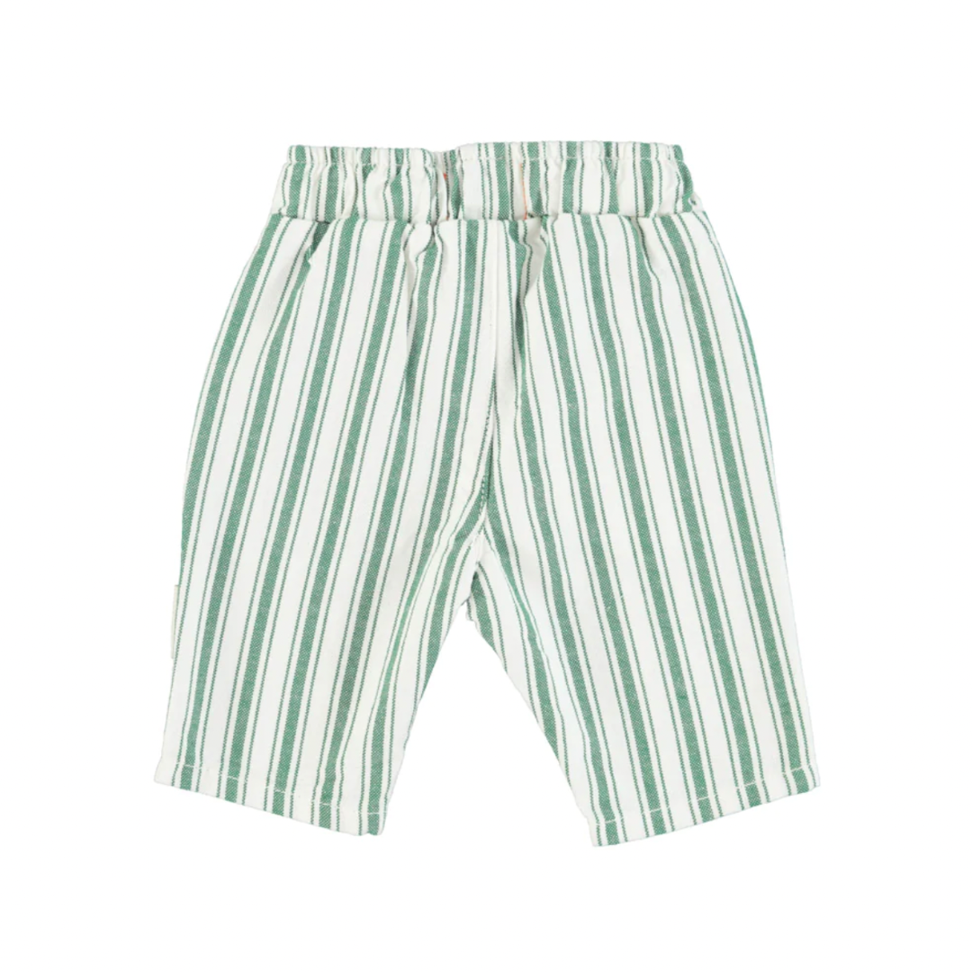 Pantalon | Rayures vertes-Piu Piu Chick-Super Châtaigne-Pantalons, Leggins & Jeans : Product type
