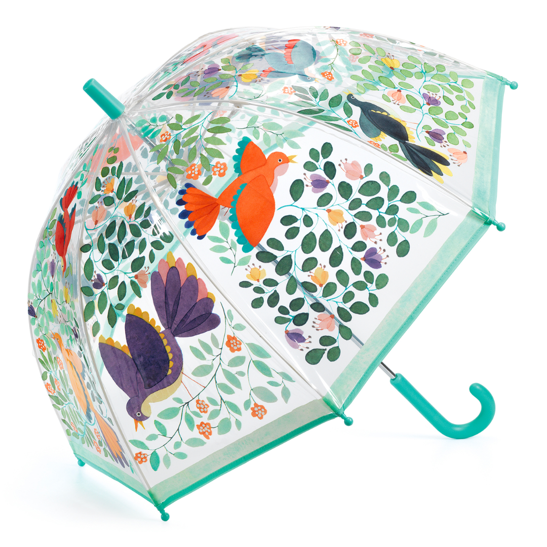 Parapluie | Fleurs & Oiseaux-Djeco-Super Châtaigne-Accessoires : Product type