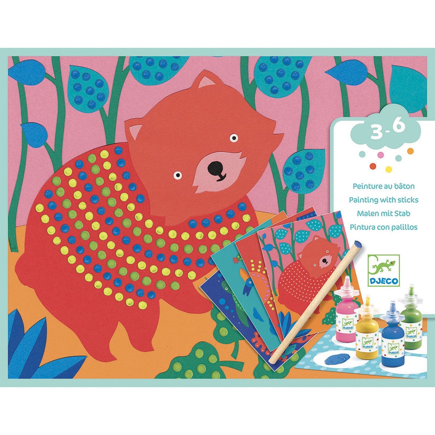 Peinture au bâton - Pointillisme-Djeco-Super Châtaigne-Création & Fabrication : Product type