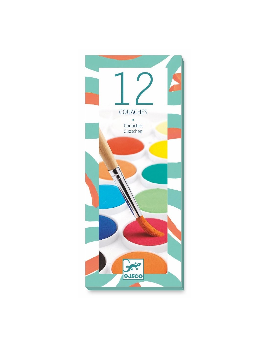 Peinture gouache - 12 pastilles-Djeco-Super Châtaigne-Matériel : Product type