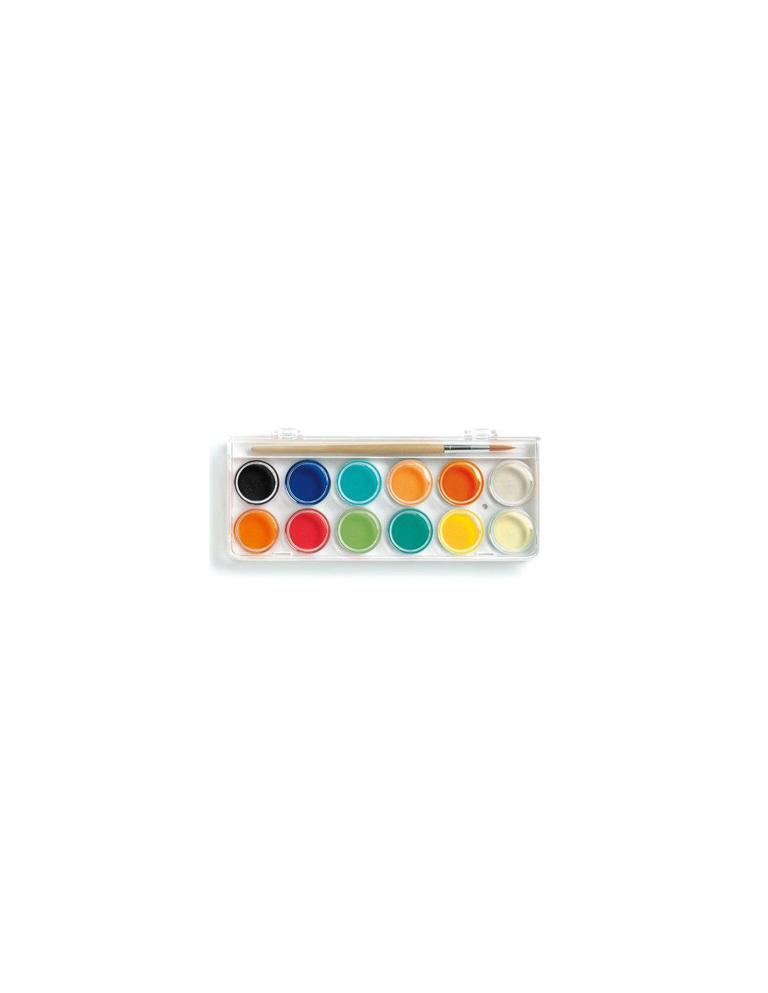 Peinture gouache - 12 pastilles-Djeco-Super Châtaigne-Matériel : Product type