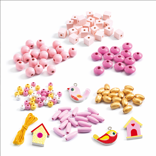 Perles bois | Oiseaux-Djeco-Super Châtaigne-Création & Fabrication : Product type
