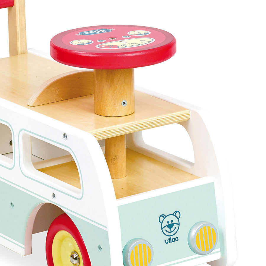 Porteur en bois | Minibus-Vilac-Super Châtaigne-Eveil & Motricité : Product type