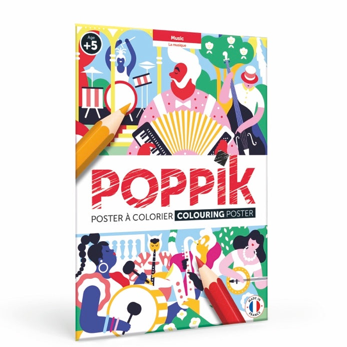 Poster à colorier - Musique !-Poppik-Super Châtaigne-Collages & Coloriages : Product type