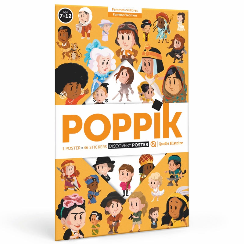 Poster et stickers - femmes célèbres-Poppik-Super Châtaigne-Collages & Coloriages : Product type