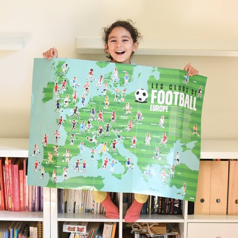 Poster pédagogique - Clubs de football-Poppik-Super Châtaigne-Collages & Coloriages : Product type