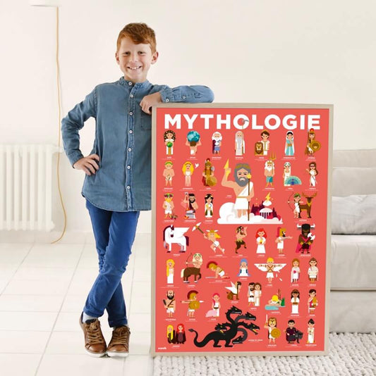 Poster pédagogique - Mythologie-Poppik-Super Châtaigne-Collages & Coloriages : Product type