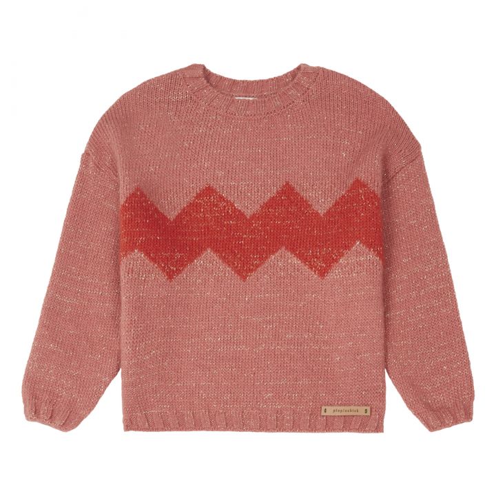 Pull | Bicolore rose et rouge-Piu Piu Chick-Super Châtaigne-outlet : Product type