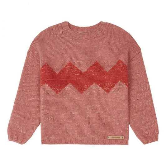 Pull | Bicolore rose et rouge-Piu Piu Chick-Super Châtaigne-outlet : Product type