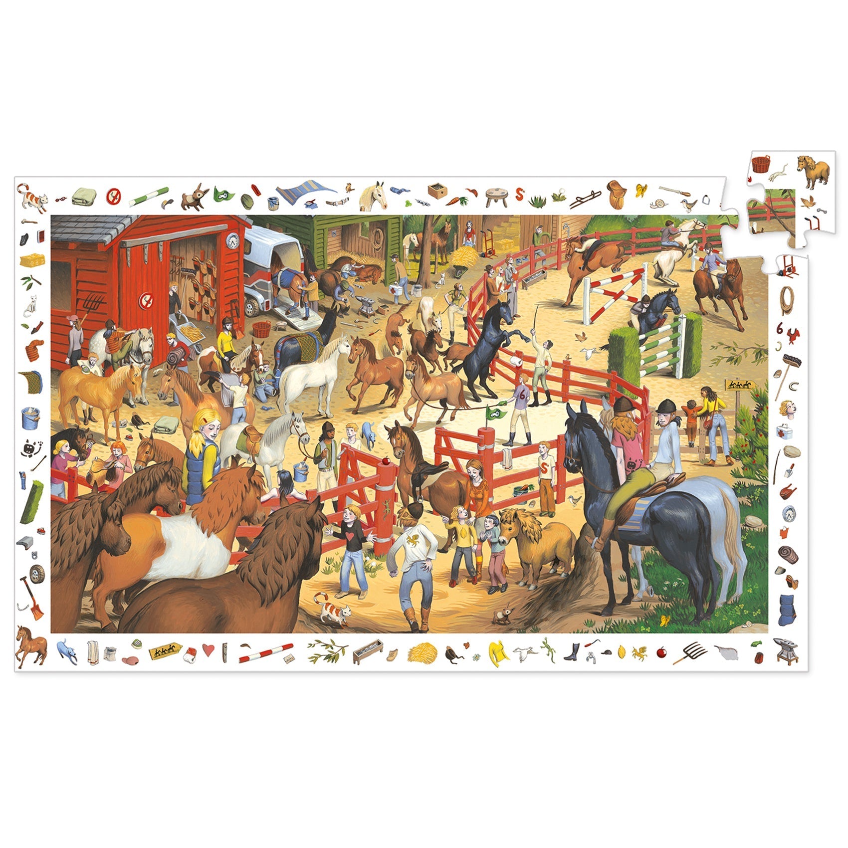 Puzzle 200 pièces - Equitation-Djeco-Super Châtaigne-Puzzle : Product type