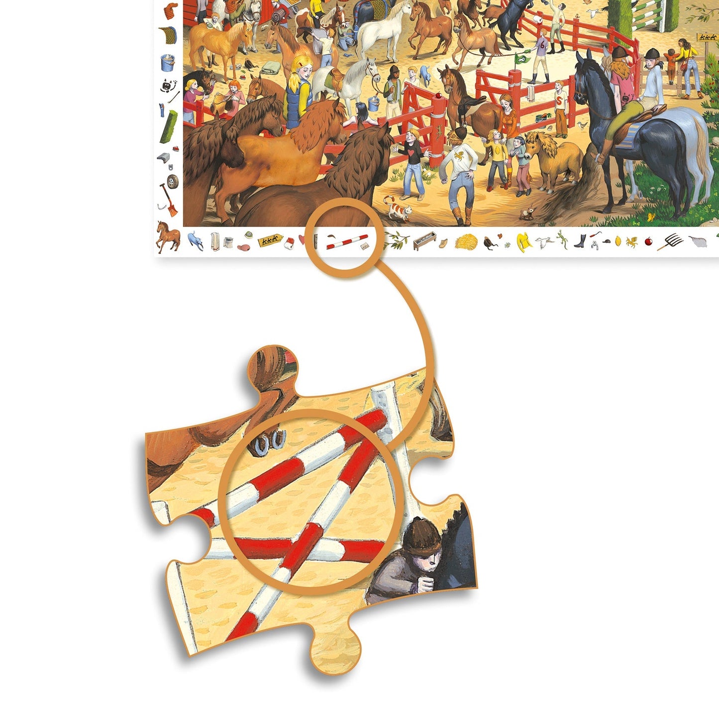 Puzzle 200 pièces - Equitation-Djeco-Super Châtaigne-Puzzle : Product type