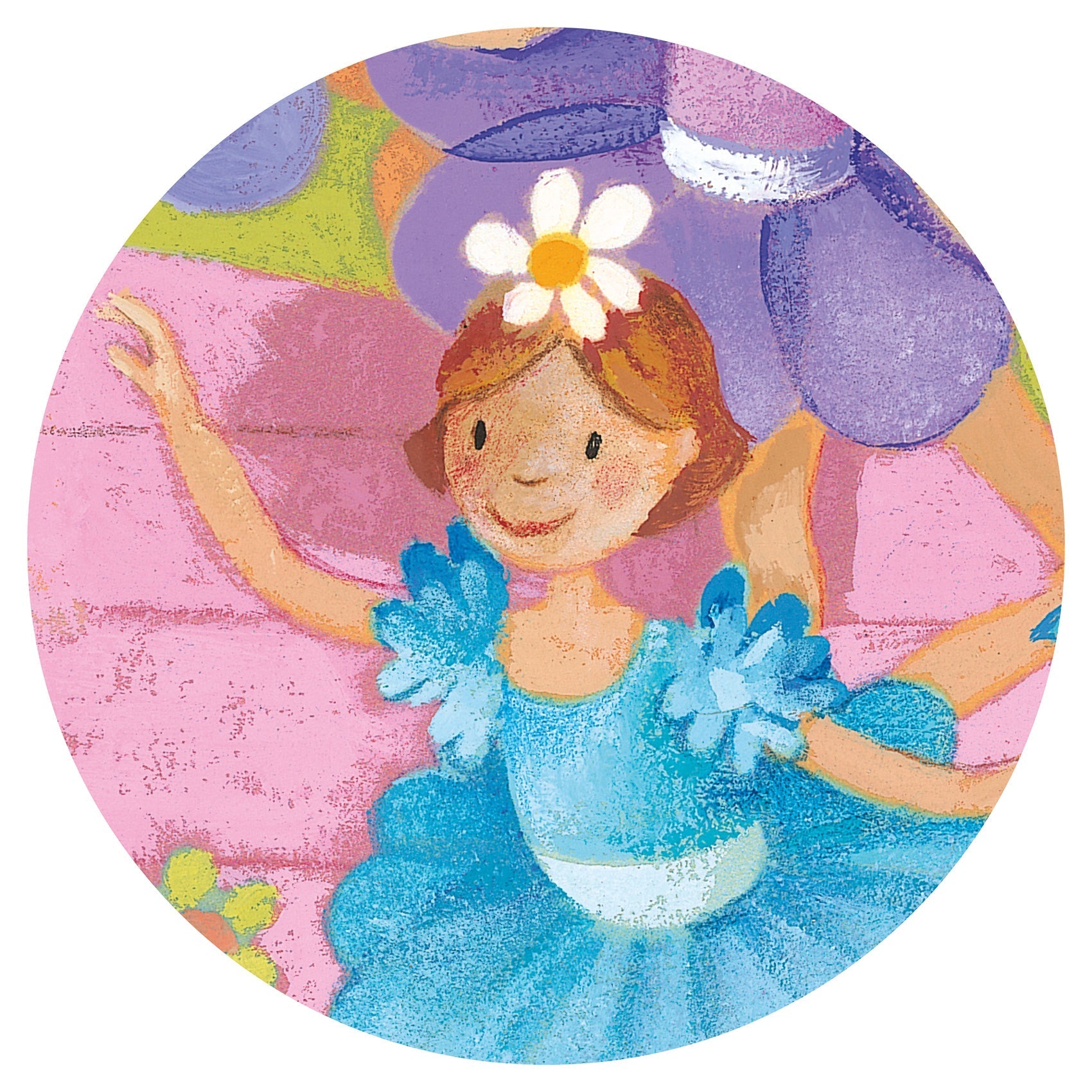 Puzzle 36 pièces - La ballerine à la fleur-Djeco-Super Châtaigne-Puzzle : Product type