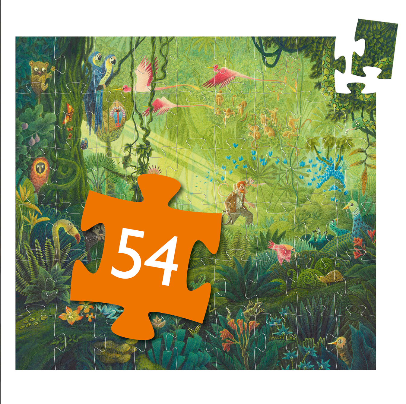 Puzzle 54 pièces - Dans la jungle-Djeco-Super Châtaigne-Puzzle : Product type