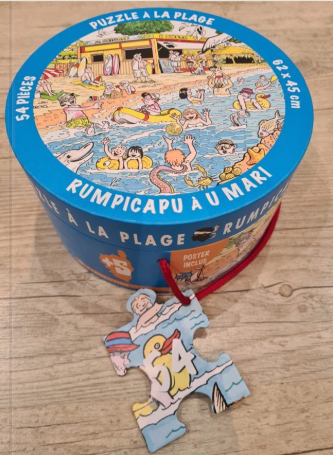 Puzzle “À la plage” – 54 pièces-Éditions Clémentine-Super Châtaigne-Puzzle : Product type