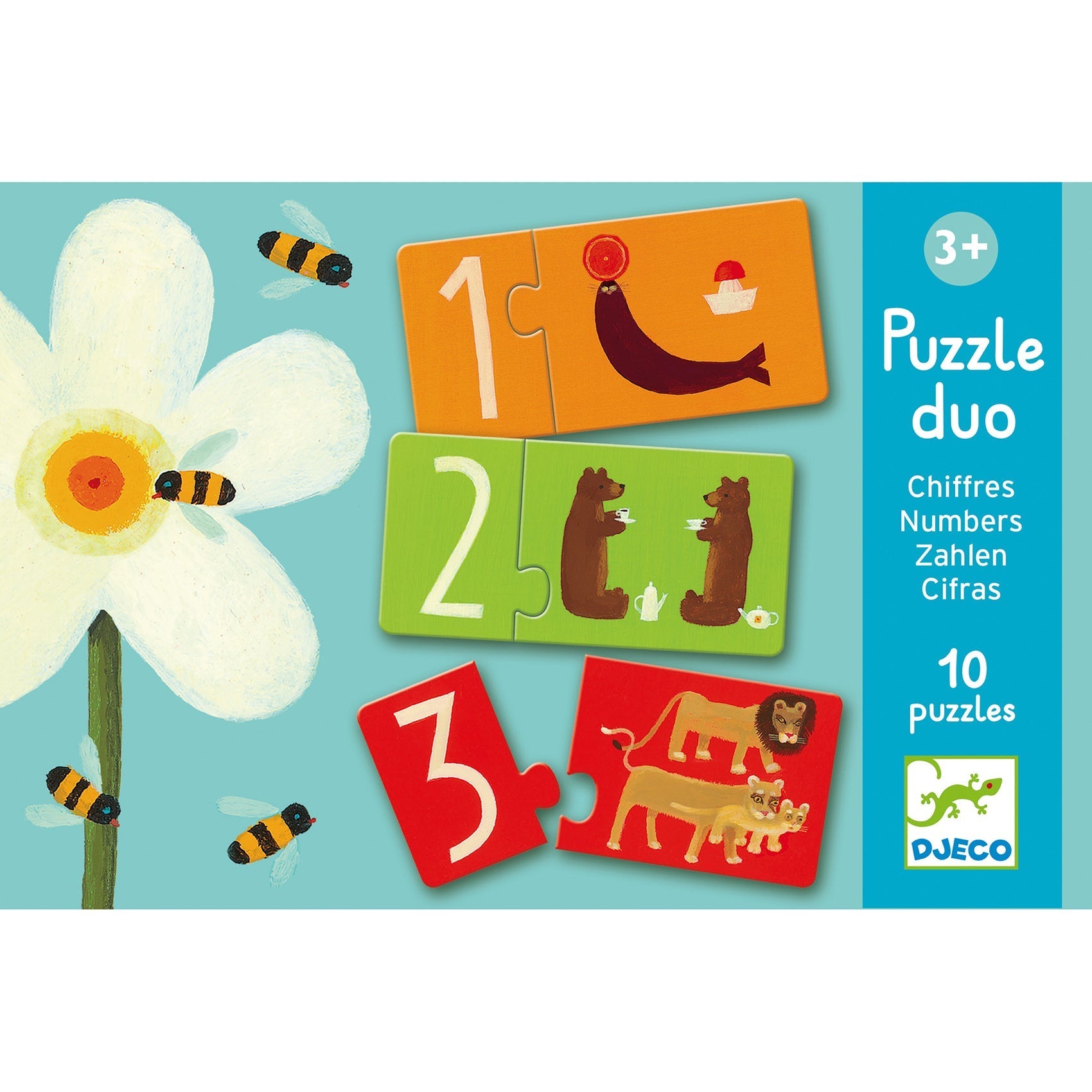 Puzzle duo - Chiffres-Djeco-Super Châtaigne-Puzzle : Product type