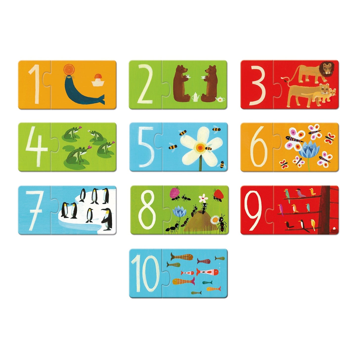 Puzzle duo - Chiffres-Djeco-Super Châtaigne-Puzzle : Product type