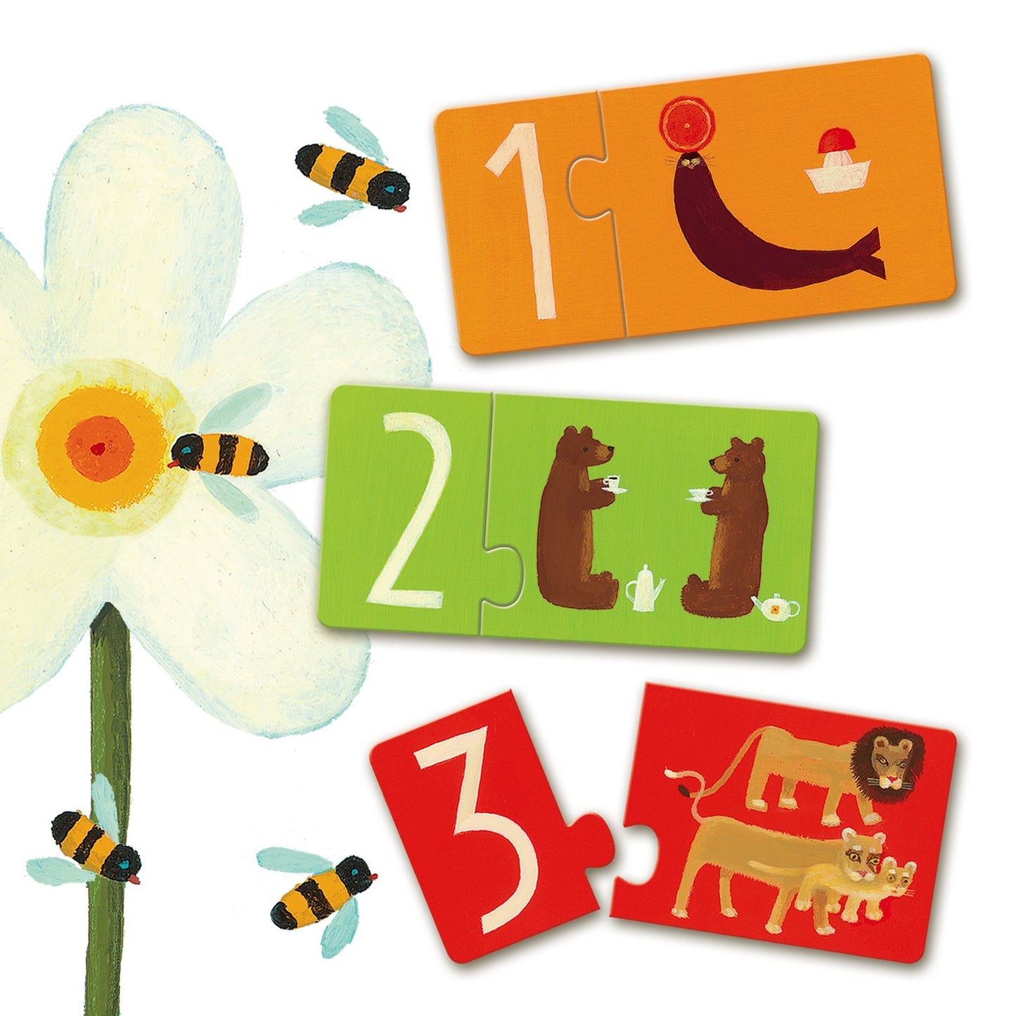 Puzzle duo - Chiffres-Djeco-Super Châtaigne-Puzzle : Product type