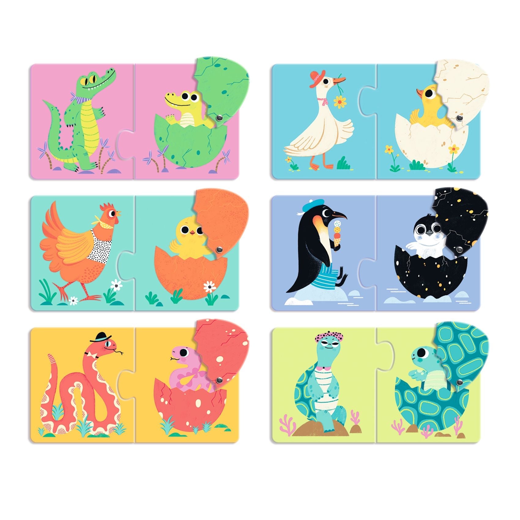 Puzzle duo | Les oeufs-Djeco-Super Châtaigne-Puzzle : Product type