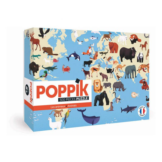 Puzzle éducatif 500 pièces - Animaux du monde-Poppik-Super Châtaigne-Puzzle : Product type