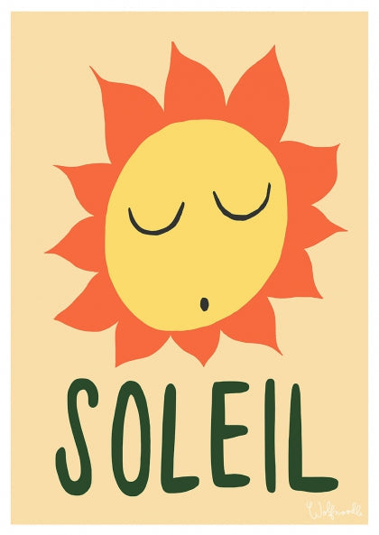 Soleil - WOLFNOODLE - ENCADRÉE !-Sergent Paper-Super Châtaigne-affiche : Product type