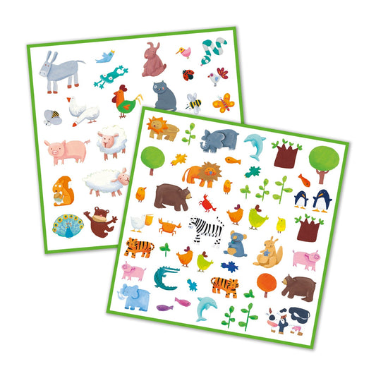 Stickers | Animaux-Djeco-Super Châtaigne-Collages & Coloriages : Product type