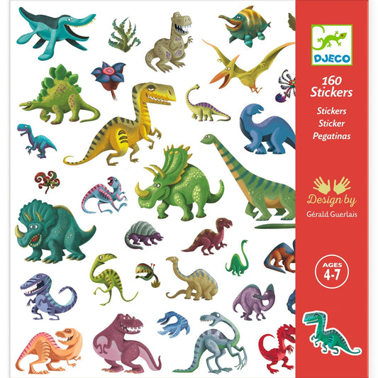 Stickers | Dinosaures-Djeco-Super Châtaigne-Collages & Coloriages : Product type