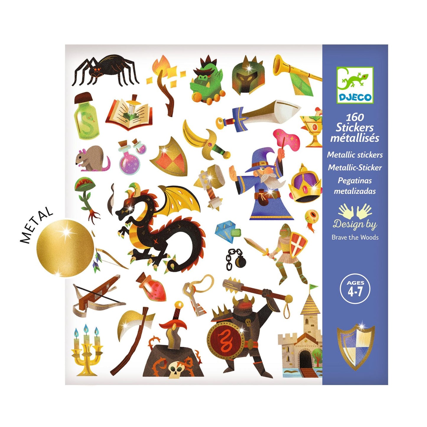Stickers | Médiéval fantastique-Djeco-Super Châtaigne-Collages & Coloriages : Product type