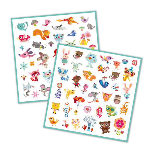 Stickers | Petits Amis-Djeco-Super Châtaigne-Collages & Coloriages : Product type