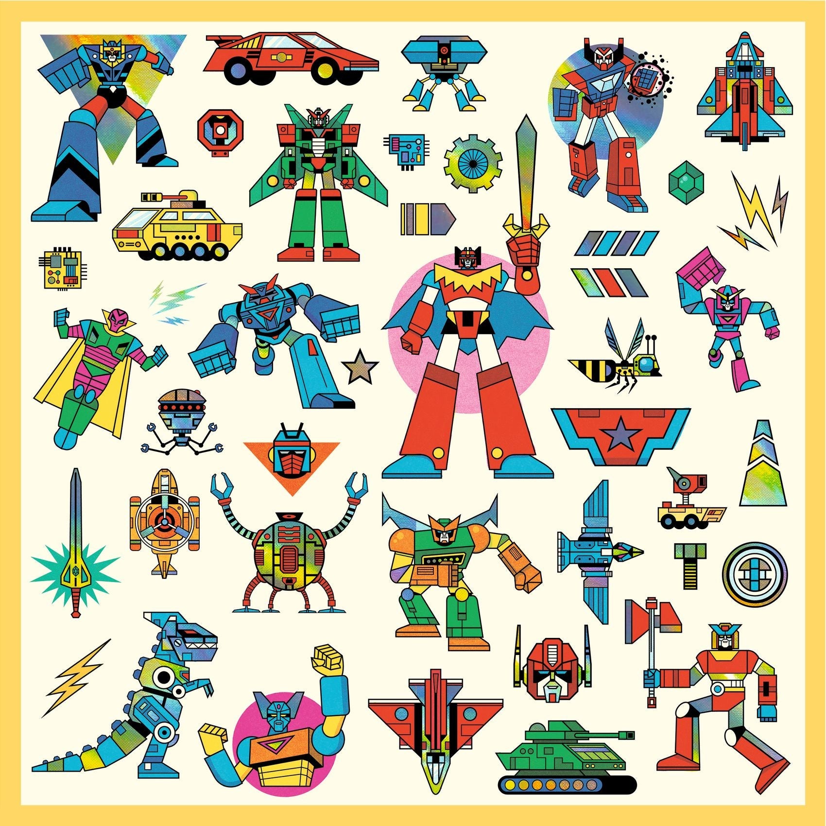 Stickers | Robots-Djeco-Super Châtaigne-Collages & Coloriages : Product type