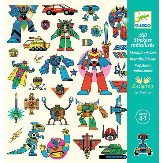 Stickers | Robots-Djeco-Super Châtaigne-Collages & Coloriages : Product type