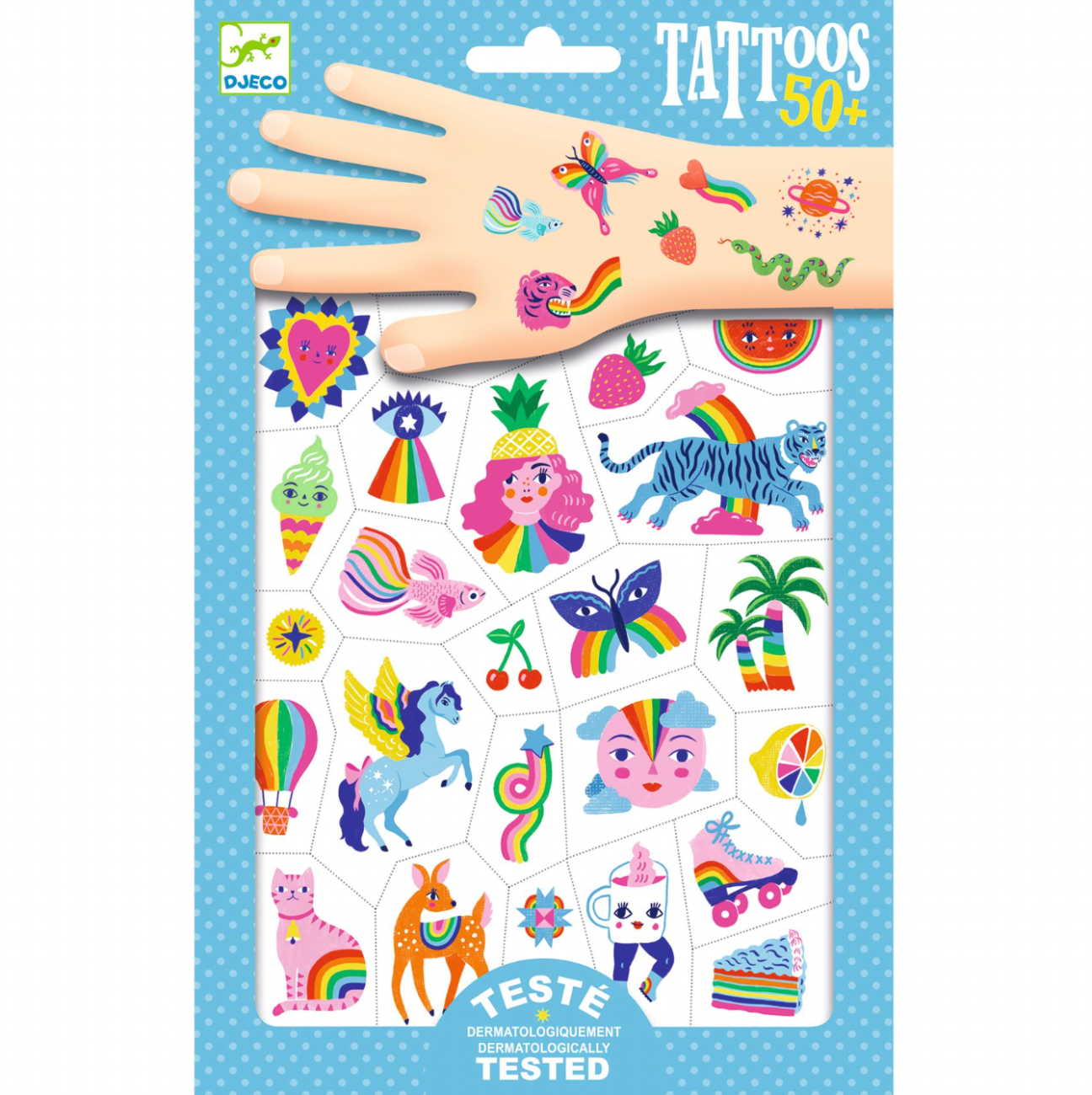 Tattoos | Rainbow-Djeco-Super Châtaigne-Imagination : Product type