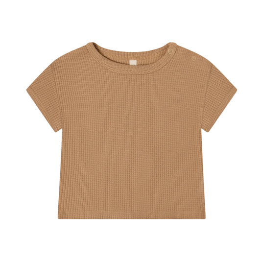 Tee-Shirt Gaufré beige | Nid d'abeille-Organic Zoo-Super Châtaigne-T-shirts & Débardeurs : Product type